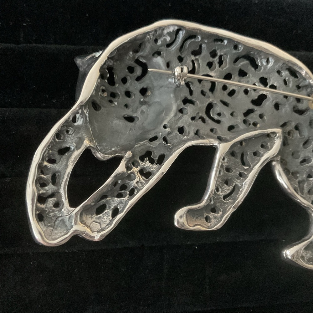 Emilia Castillo Silver Leopard Brooch - Picture 5 of 6